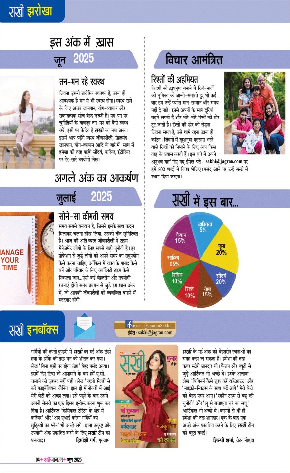 Jagran 01 Jun 2025 Sakhi Edition Magazine Page 4
