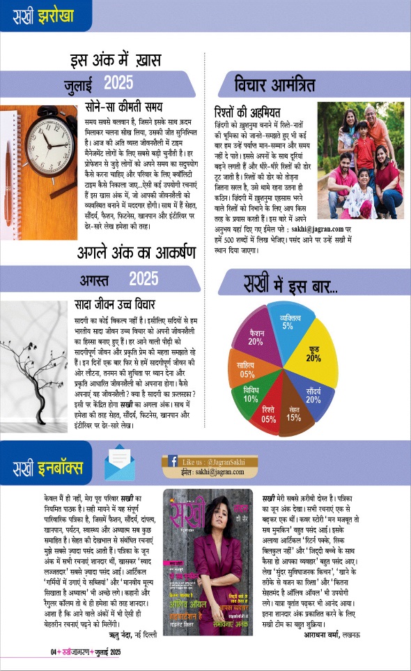 Jagran 01 Jul 2025 Sakhi Edition Magazine Page 4